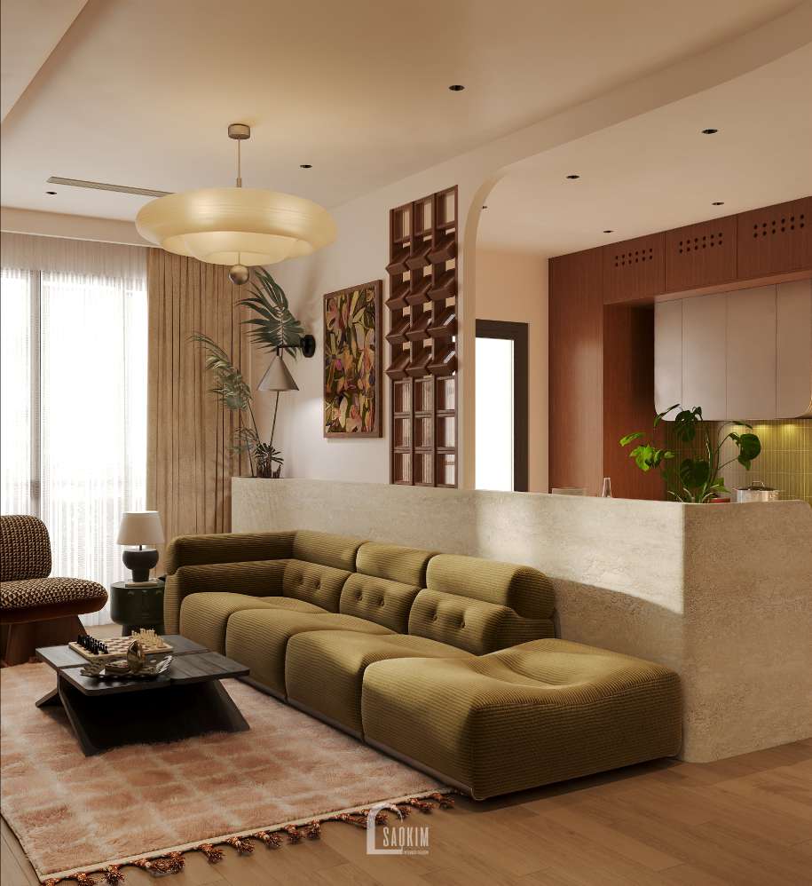 Thiết kế chung cư 3 ngủ phong cách Mid - century dự án Viha Complex Leciva - Nơi từng chi tiết nội thất kể câu chuyện về phong cách sống và gu thẩm mỹ riêng biệt